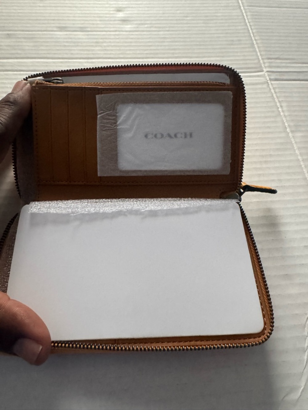 Coach Mustard Pebbled Leather Continental Wallet - Picture 3 of 8